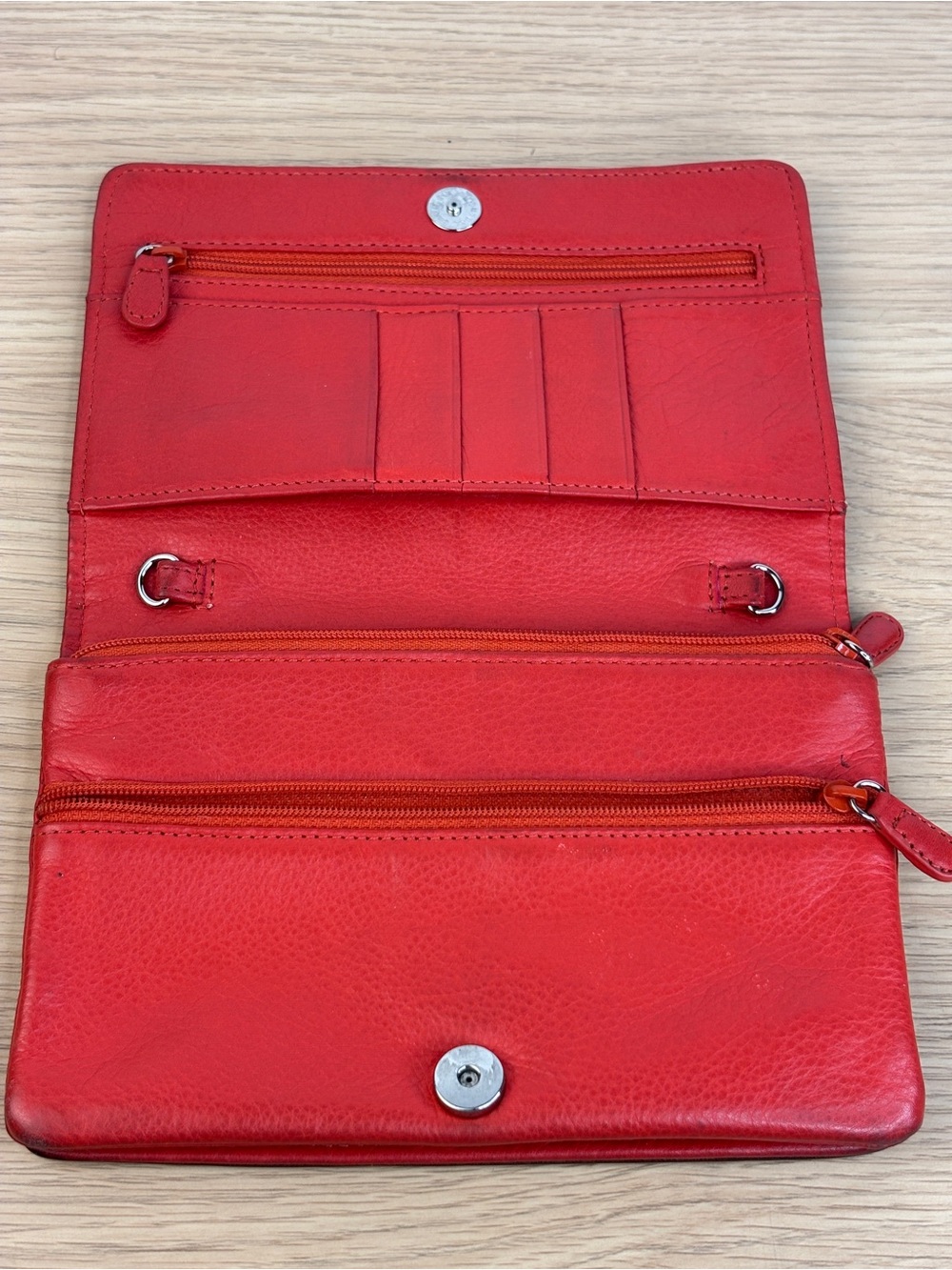 Brighton‎ Shiloh Africanz Red Leather Long Wallet. - Picture 5 of 15